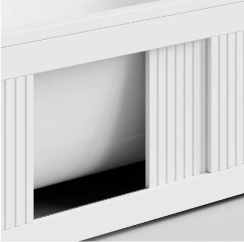 Экран-купе под ванну Bach Тач 150 см, 3 раздвижные двери, белый глянец