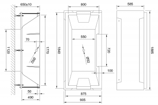 Акриловая ванна Royal Bath TRIUMPH RB665102 185х87х65 с каркасом и панелями